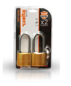 Candado doble arco alto 38mm misma llave Zelta